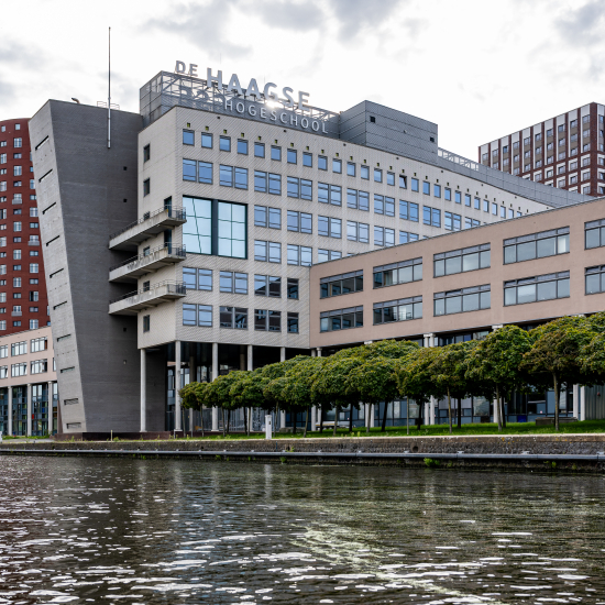 The Hague University of Applied Sciences and Cruquiuskade, seen from the Laakhaven source Toolkit The Hague