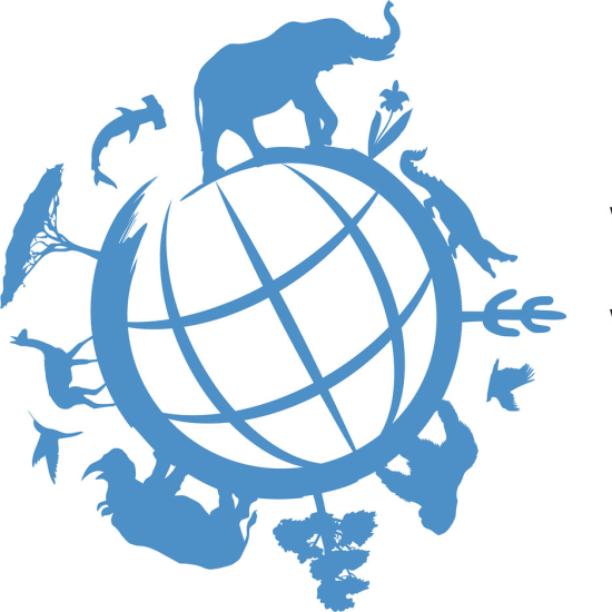 Logo for World Wildlife Day featuring a globe and animals.