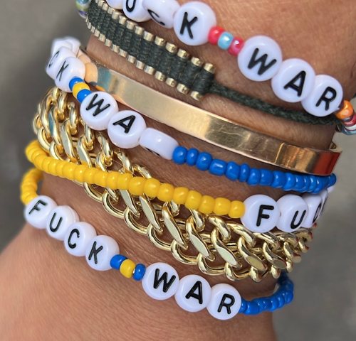 Bracelets made by refugees