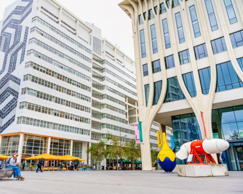 Wave turbines in front of Amare in The Hague during Ocean Energy Europe 2023