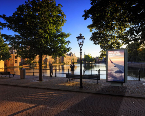 Advertisement billboard The Hague Hofvijfer