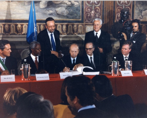The official signing of the Rome Statute