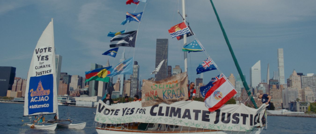 Vote Yes for Climate Justice sailboat