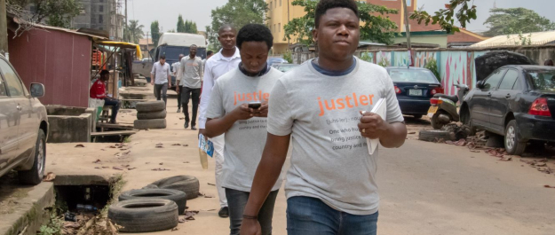 Justice innovators testing their assumptions in the field as part of the HiiL Justice Accelerator training. Lagos, Nigeria 2018