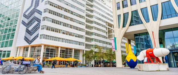 Wave turbines in front of Amare in The Hague during Ocean Energy Europe 2023