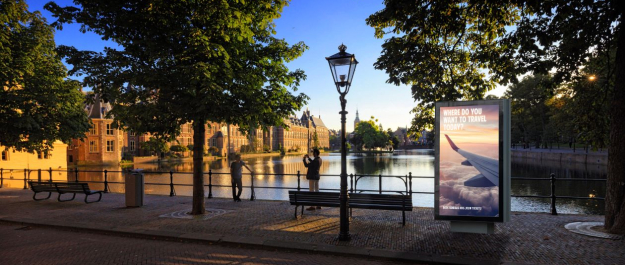 Advertisement billboard The Hague Hofvijfer