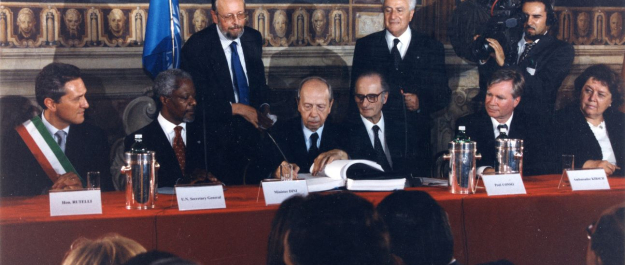 The official signing of the Rome Statute