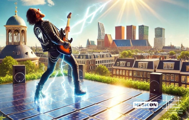 recycled solar panels by the Volharding for roof top Musicon