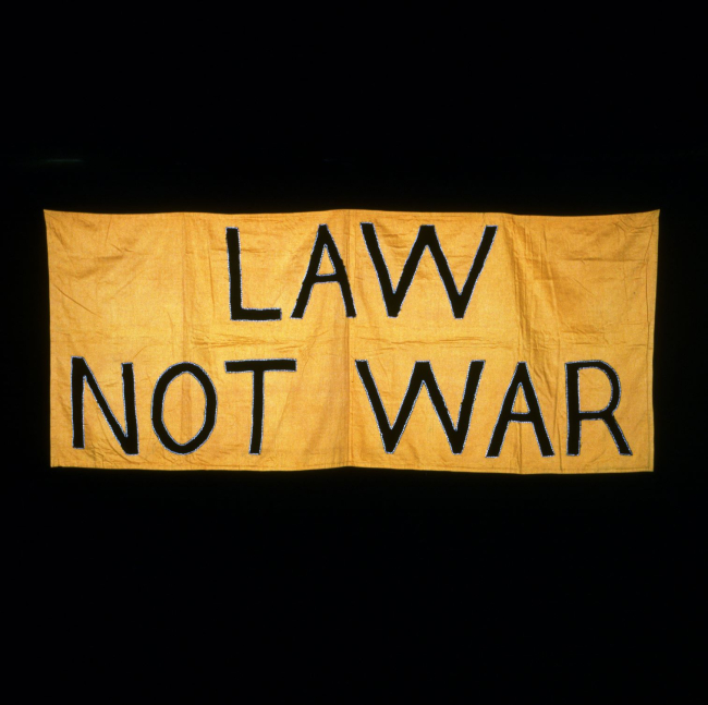 Law not War. Suffrage banner by LSE Library on Unsplash Law not War. Suffrage banner by LSE Library on Unsplash