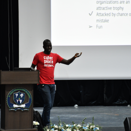 People of CyberPeace Institute informing NGOs