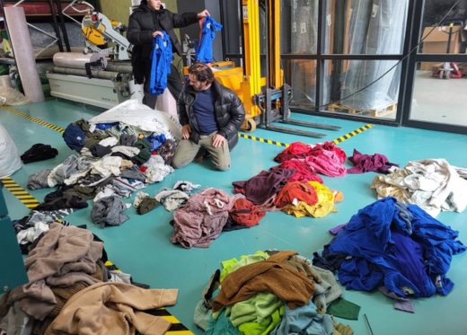 Ronald van der Kemp at i-did a textile recycling factory in The New Farm of The Hague