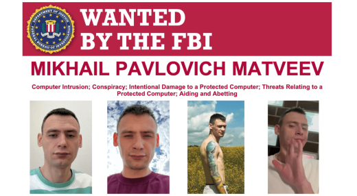 Mikhail Matveev Wazawaka wanted poster of FBI