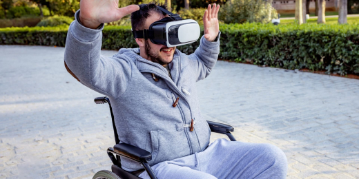 There are many technologies available in healthcare that help people to stay in control of their lives for as long as possible and to continue living independently at home. Photo credit to Cue2Walk