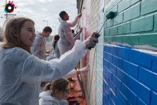 Young peeople working on murals source MasterPeace Young peeople working on murals source MasterPeace