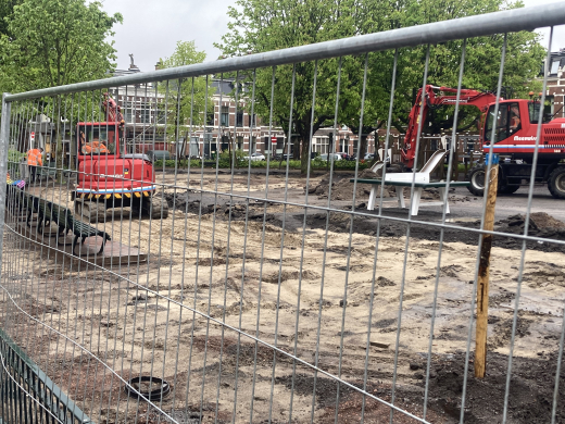 Koningsplein The Hague replacing steel slag in public space